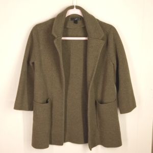 J.CREW Sophie Sweater-Blazer Olive Green Size Small